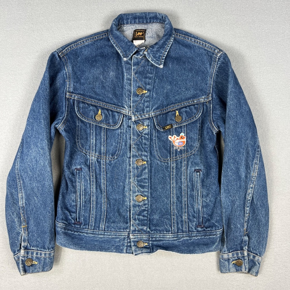 VTG Lee Riders Denim Jacket Womens 16 (S/M) Blue Jean Trucker 90s‎ 80s
